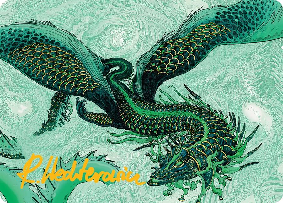 Teval, Arbiter of Virtue Art Card (38/54) (Gold-Stamped Signature) [Tarkir: Dragonstorm Art Series] MTG Single Magic: The Gathering | Red Claw Gaming