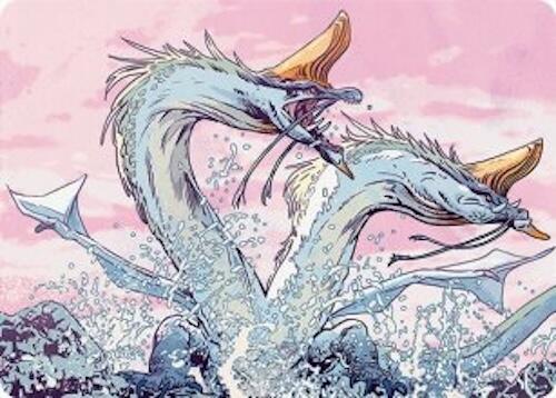 Twinmaw Stormbrood Art Card (39/54) [Tarkir: Dragonstorm Art Series] MTG Single Magic: The Gathering | Red Claw Gaming