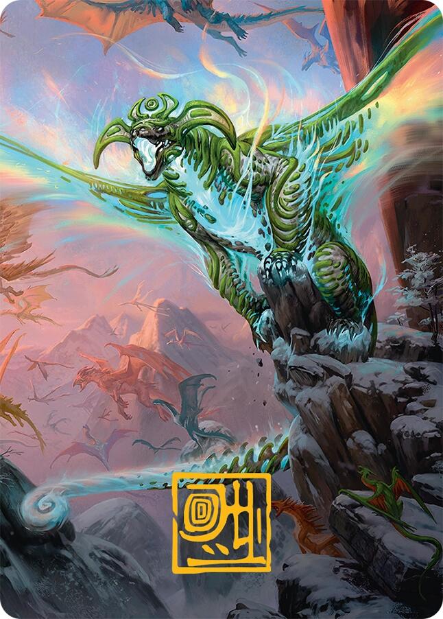 Ureni of the Unwritten Art Card (51/54) (Gold-Stamped Signature) [Tarkir: Dragonstorm Art Series] MTG Single Magic: The Gathering | Red Claw Gaming