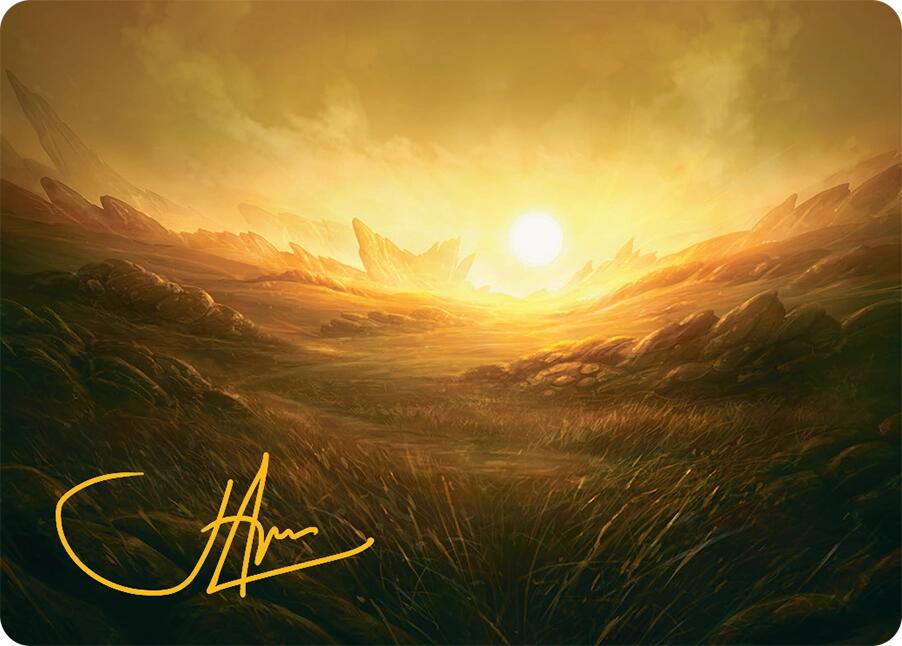Plains Art Card (31/54) (Gold-Stamped Signature) [Tarkir: Dragonstorm Art Series] MTG Single Magic: The Gathering | Red Claw Gaming