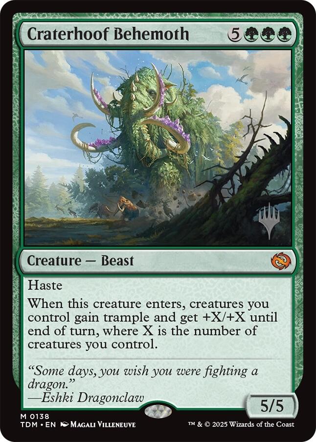 Craterhoof Behemoth [Tarkir: Dragonstorm Promos] MTG Single Magic: The Gathering | Red Claw Gaming