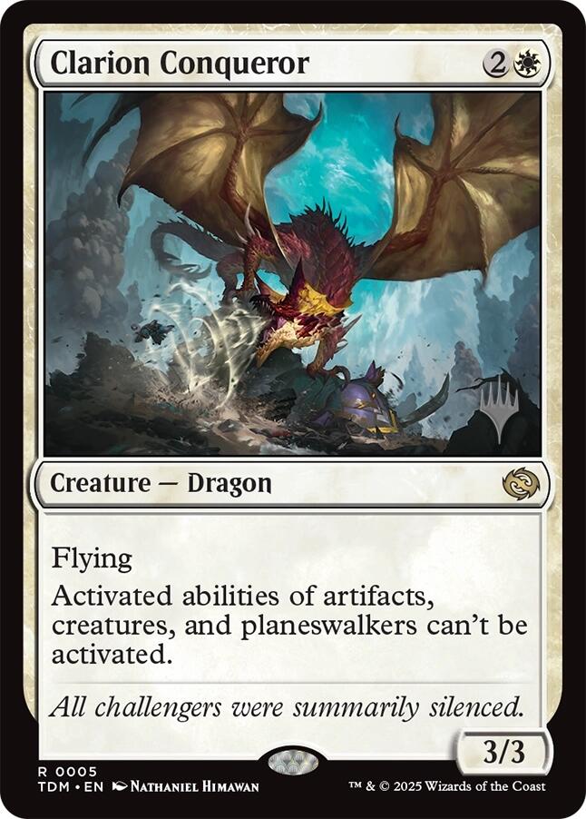 Clarion Conqueror [Tarkir: Dragonstorm Promos] MTG Single Magic: The Gathering | Red Claw Gaming