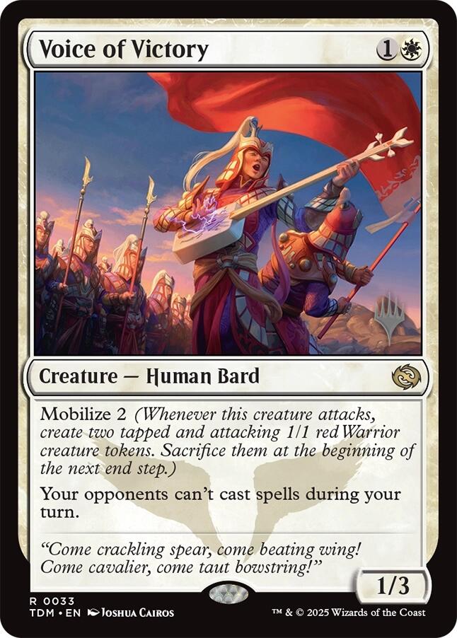 Voice of Victory (Promo Pack) [Tarkir: Dragonstorm Promos] MTG Single Magic: The Gathering | Red Claw Gaming