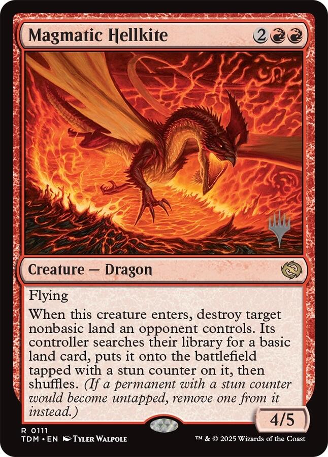 Magmatic Hellkite [Tarkir: Dragonstorm Promos] MTG Single Magic: The Gathering | Red Claw Gaming