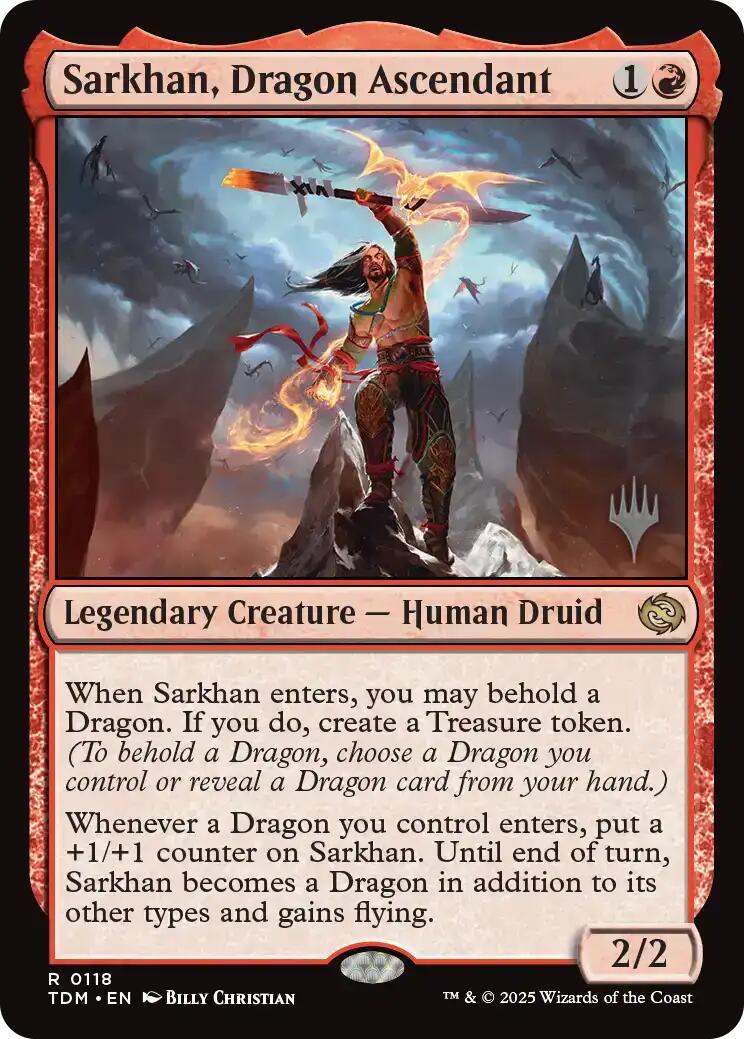 Sarkhan, Dragon Ascendant [Tarkir: Dragonstorm Promos] MTG Single Magic: The Gathering | Red Claw Gaming