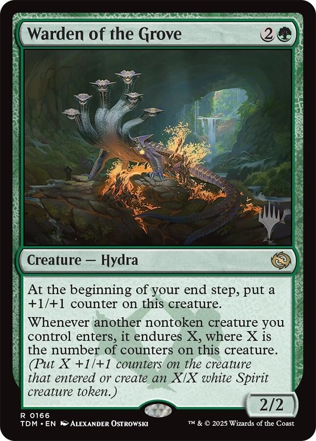 Warden of the Grove [Tarkir: Dragonstorm Promos] MTG Single Magic: The Gathering | Red Claw Gaming