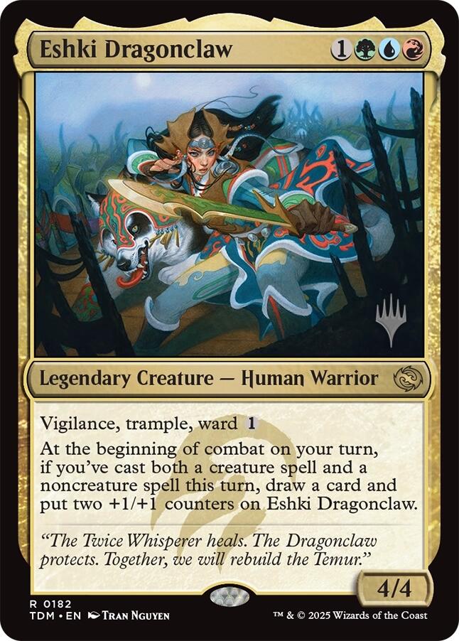 Eshki Dragonclaw [Tarkir: Dragonstorm Promos] MTG Single Magic: The Gathering | Red Claw Gaming