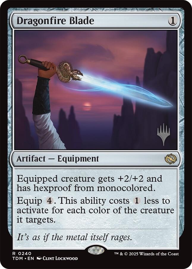 Dragonfire Blade [Tarkir: Dragonstorm Promos] MTG Single Magic: The Gathering | Red Claw Gaming