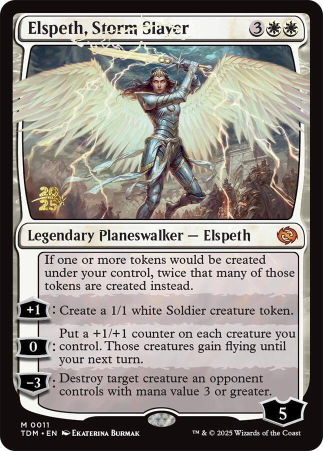 Elspeth, Storm Slayer [Tarkir: Dragonstorm Prerelease Promos] MTG Single Magic: The Gathering | Red Claw Gaming