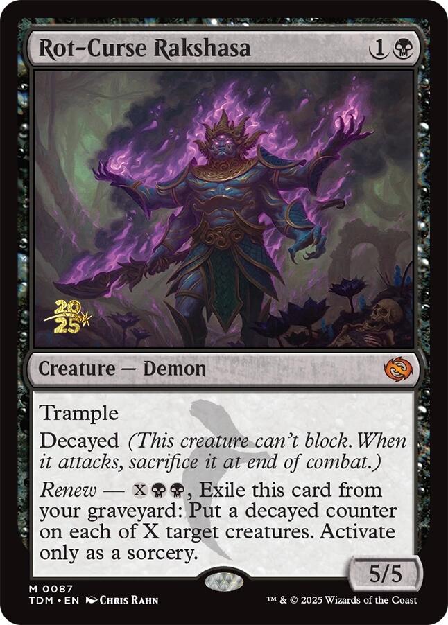 Rot-Curse Rakshasa [Tarkir: Dragonstorm Prerelease Promos] MTG Single Magic: The Gathering | Red Claw Gaming