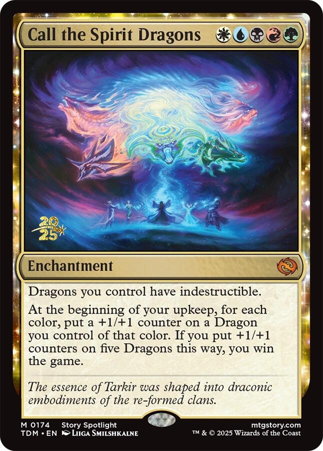 Call the Spirit Dragons [Tarkir: Dragonstorm Prerelease Promos] MTG Single Magic: The Gathering | Red Claw Gaming
