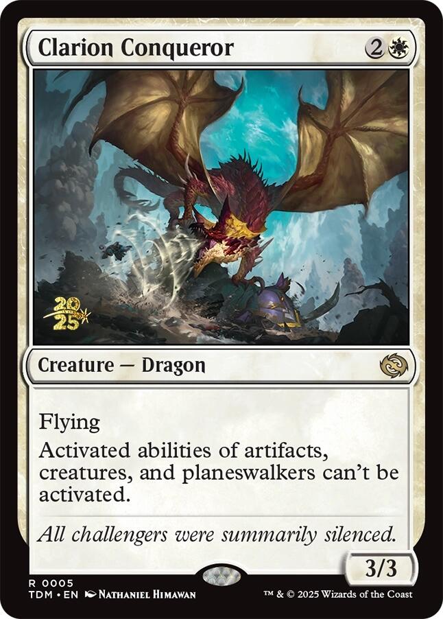 Clarion Conqueror [Tarkir: Dragonstorm Prerelease Promos] MTG Single Magic: The Gathering | Red Claw Gaming