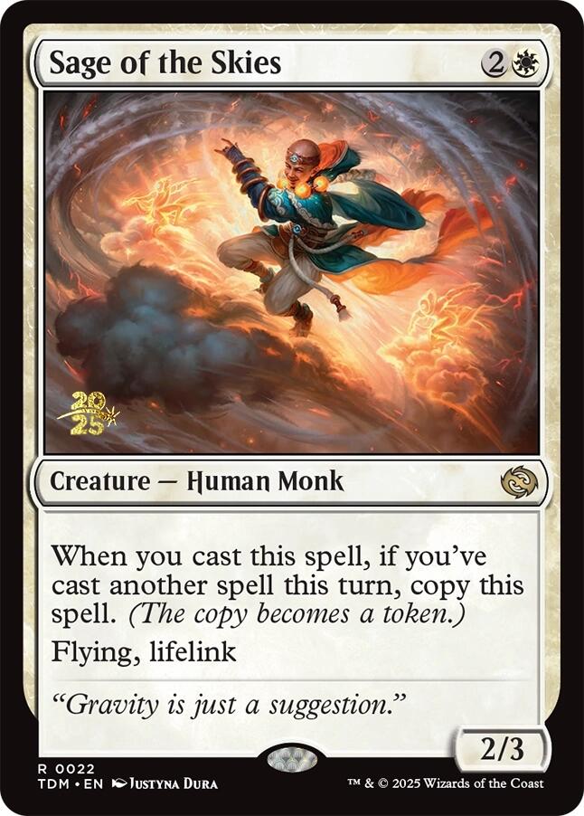 Sage of the Skies [Tarkir: Dragonstorm Prerelease Promos] MTG Single Magic: The Gathering | Red Claw Gaming