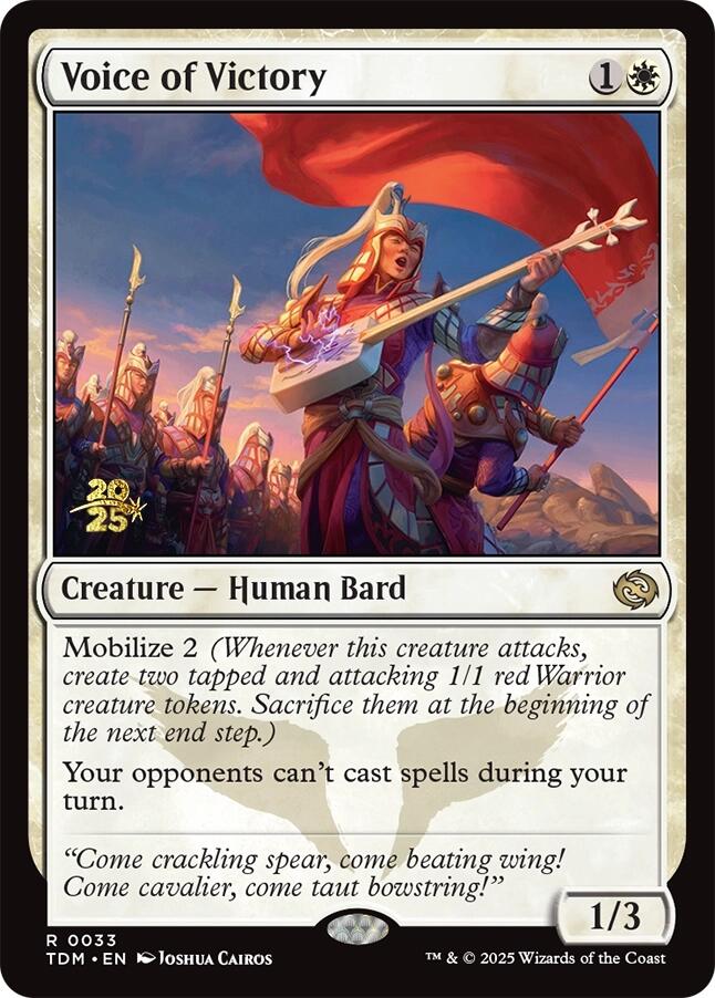 Voice of Victory [Tarkir: Dragonstorm Prerelease Promos] MTG Single Magic: The Gathering | Red Claw Gaming