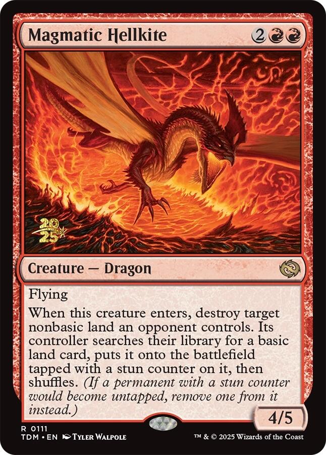 Magmatic Hellkite [Tarkir: Dragonstorm Prerelease Cards] MTG Single Magic: The Gathering | Red Claw Gaming