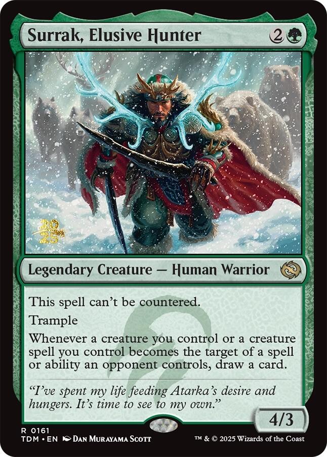 Surrak, Elusive Hunter [Tarkir: Dragonstorm Prerelease Promos] MTG Single Magic: The Gathering | Red Claw Gaming