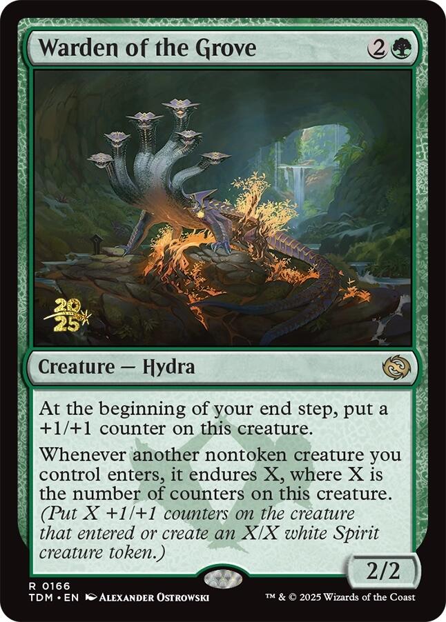 Warden of the Grove [Tarkir: Dragonstorm Prerelease Cards] MTG Single Magic: The Gathering | Red Claw Gaming