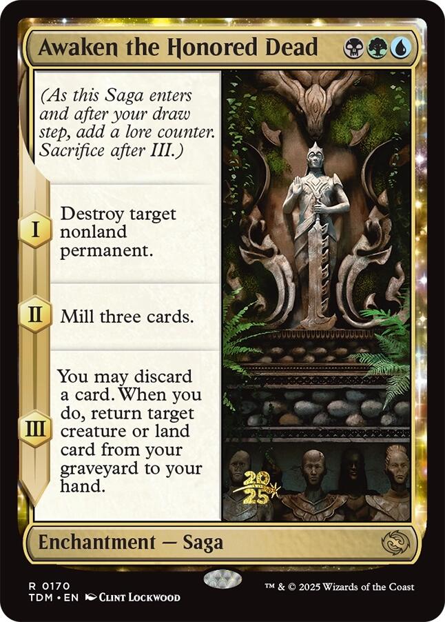 Awaken the Honored Dead [Tarkir: Dragonstorm Prerelease Promos] MTG Single Magic: The Gathering | Red Claw Gaming