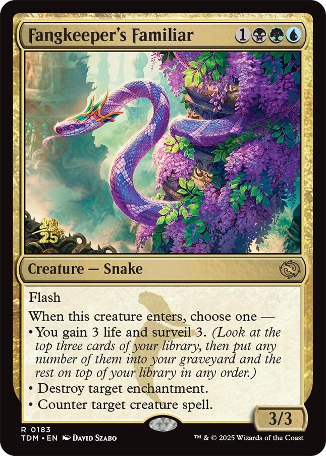 Fangkeeper's Familiar [Tarkir: Dragonstorm Prerelease Promos] MTG Single Magic: The Gathering | Red Claw Gaming