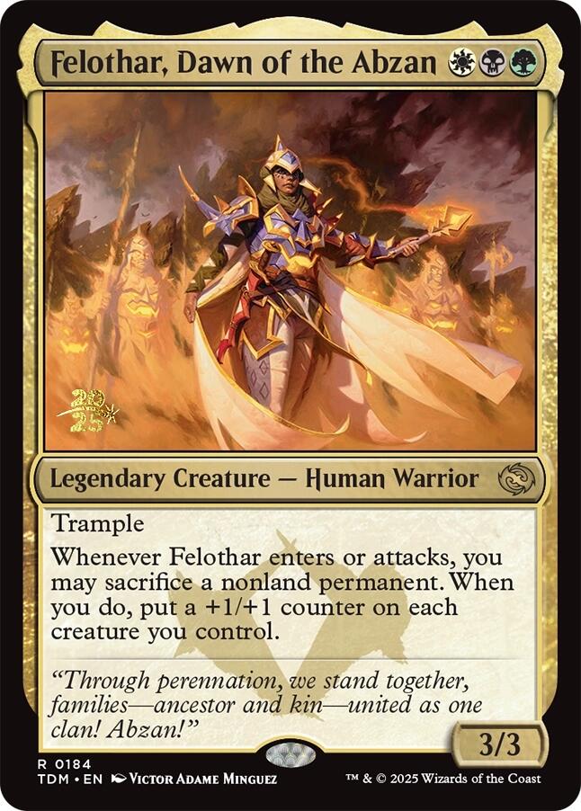 Felothar, Dawn of the Abzan [Tarkir: Dragonstorm Prerelease Promos] MTG Single Magic: The Gathering | Red Claw Gaming