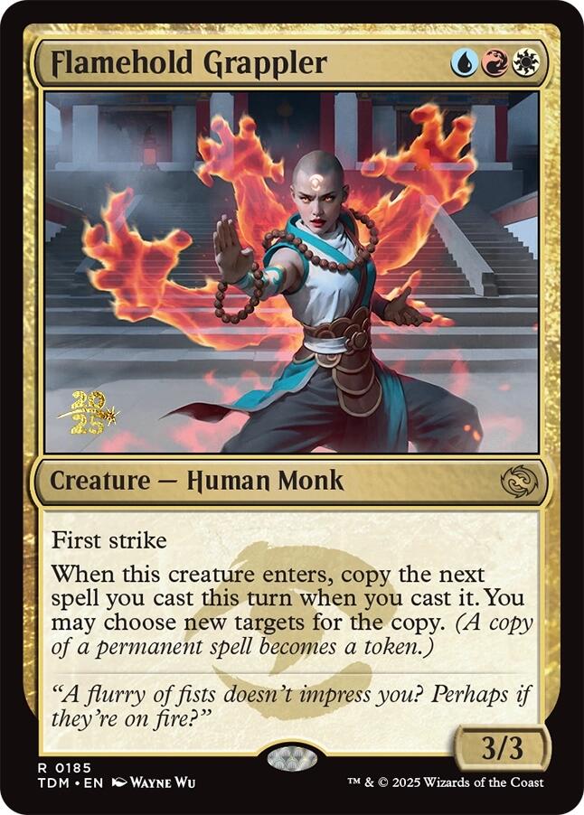 Flamehold Grappler [Tarkir: Dragonstorm Prerelease Promos] MTG Single Magic: The Gathering | Red Claw Gaming