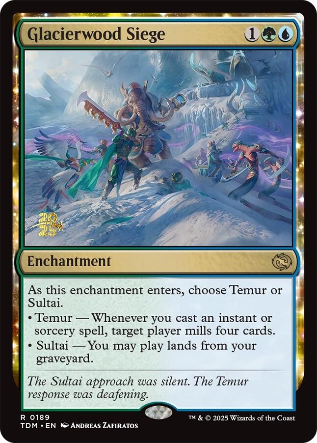 Glacierwood Siege [Tarkir: Dragonstorm Prerelease Promos] MTG Single Magic: The Gathering | Red Claw Gaming