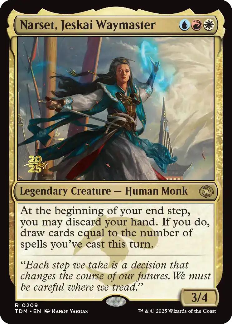 Narset, Jeskai Waymaster [Tarkir: Dragonstorm Prerelease Promos] MTG Single Magic: The Gathering | Red Claw Gaming