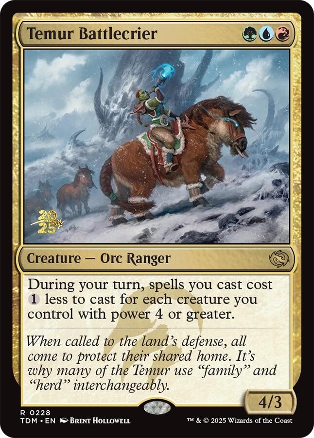 Temur Battlecrier [Tarkir: Dragonstorm Prerelease Cards] MTG Single Magic: The Gathering | Red Claw Gaming