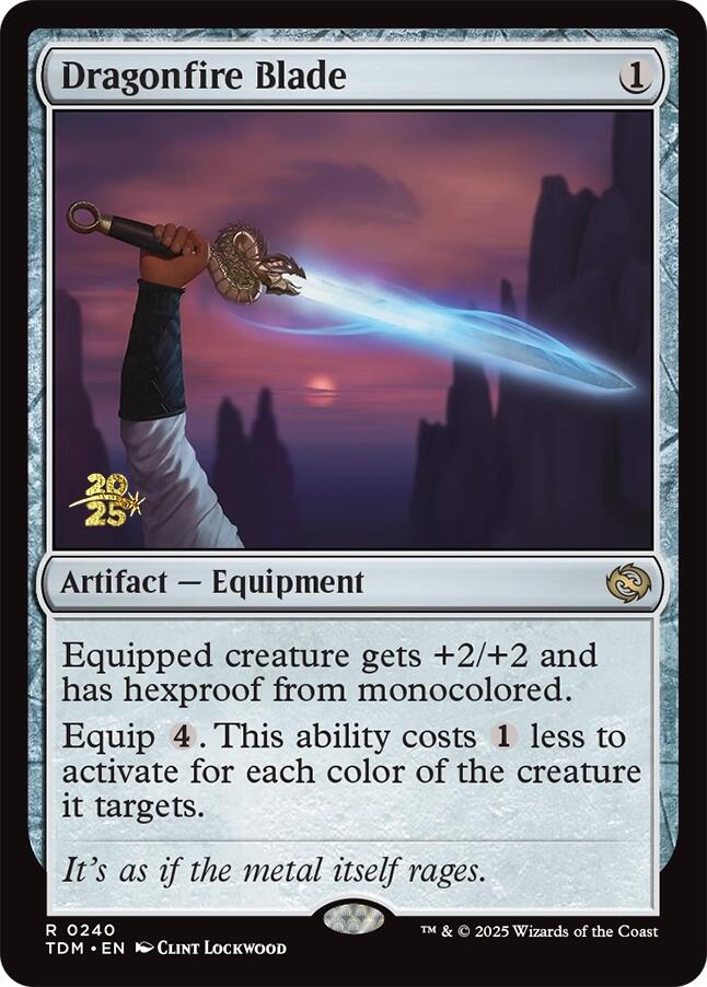 Dragonfire Blade [Tarkir: Dragonstorm Prerelease Cards] MTG Single Magic: The Gathering | Red Claw Gaming