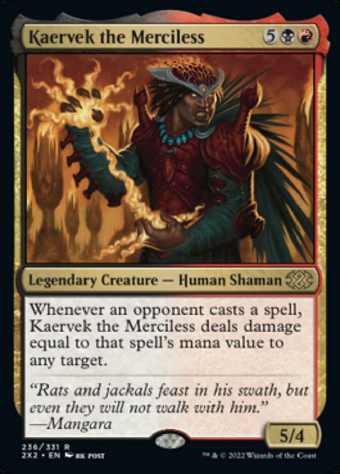 Kaervek the Merciless [Double Masters 2022] MTG Single Magic: The Gathering    | Red Claw Gaming