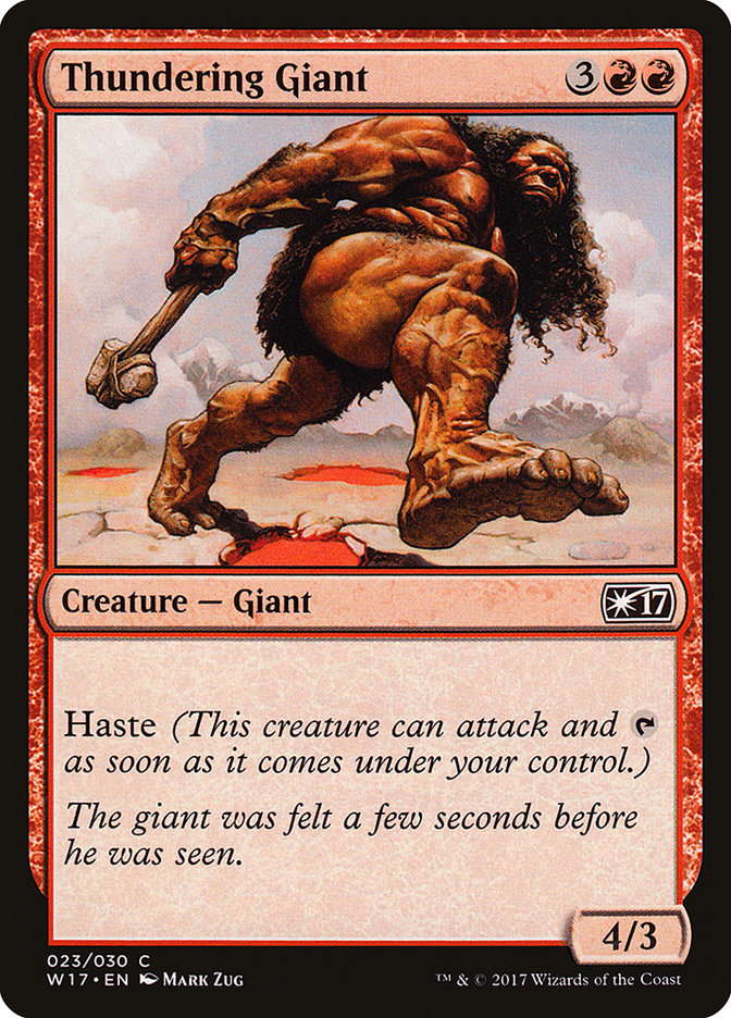 Thundering Giant [Welcome Deck 2017] MTG Single Magic: The Gathering | Red Claw Gaming
