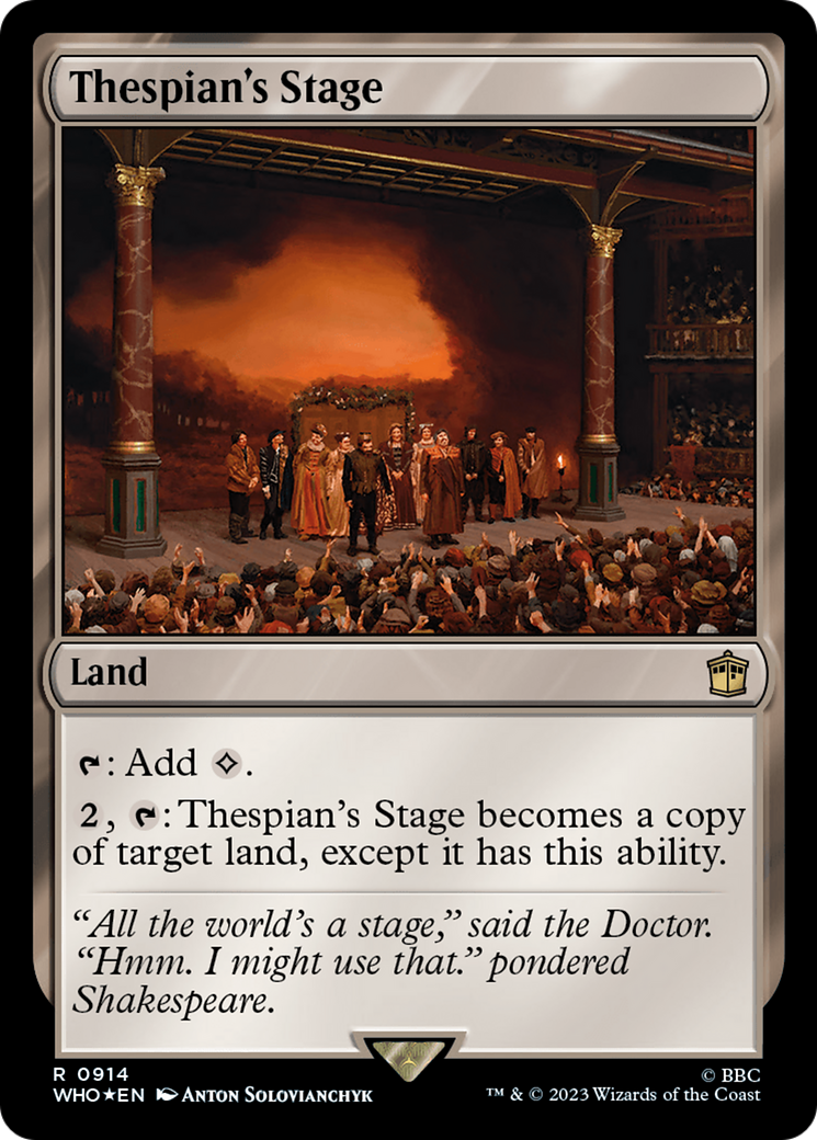 Thespian's Stage (Surge Foil) [Doctor Who] MTG Single Magic: The Gathering | Red Claw Gaming