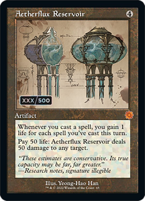 Aetherflux Reservoir (Retro Schematic) (Serialized) [The Brothers' War Retro Artifacts] MTG Single Magic: The Gathering | Red Claw Gaming