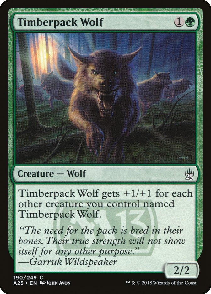 Timberpack Wolf [Masters 25] MTG Single Magic: The Gathering | Red Claw Gaming