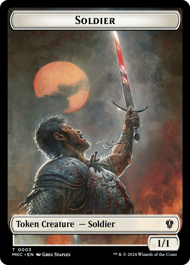 Soldier // Ogre Double-Sided Token [Murders at Karlov Manor Commander Tokens] MTG Single Magic: The Gathering | Red Claw Gaming