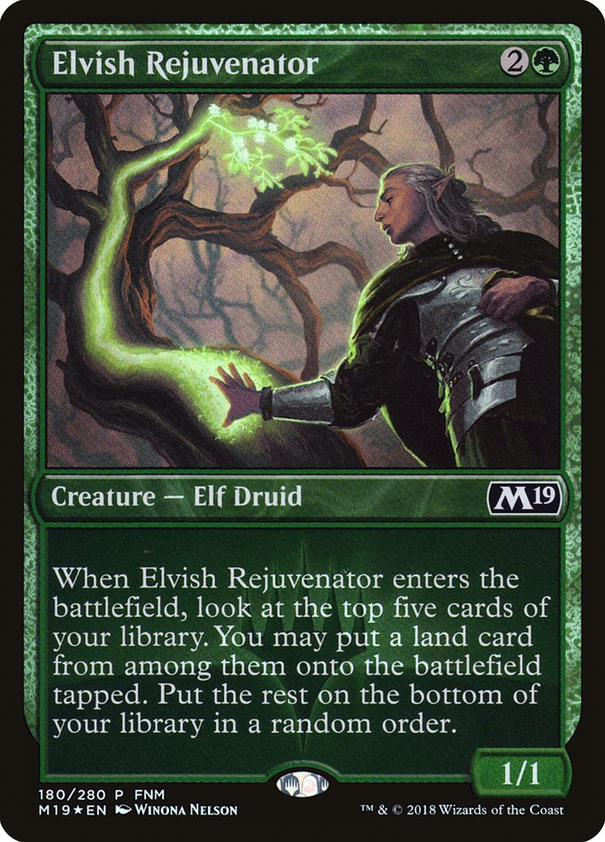 Elvish Rejuvenator (FNM) [Core Set 2019 Promos] MTG Single Magic: The Gathering | Red Claw Gaming