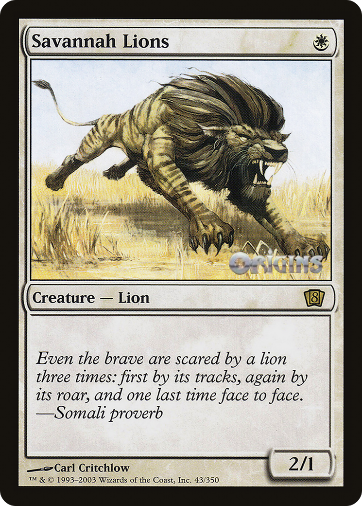 Savannah Lions (Origins 2003) [Oversize Cards] MTG Single Magic: The Gathering | Red Claw Gaming