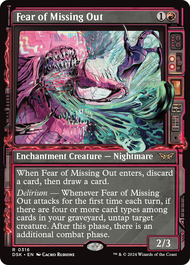 Fear of Missing Out (Showcase) [Duskmourn: House of Horror] MTG Single Magic: The Gathering | Red Claw Gaming