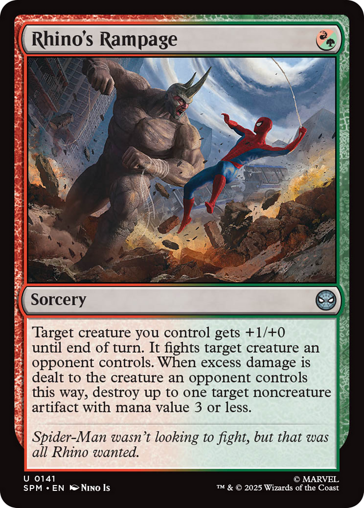 Rhino's Rampage [Marvel's Spider-Man] MTG Single Magic: The Gathering | Red Claw Gaming