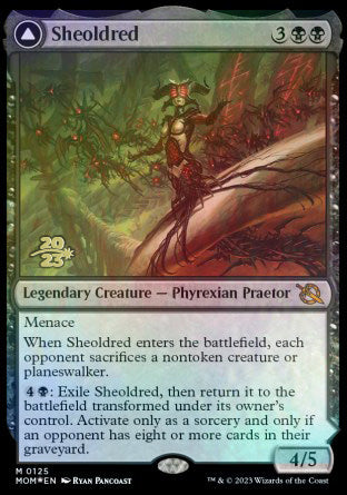 Sheoldred // The True Scriptures [March of the Machine Prerelease Promos] MTG Single Magic: The Gathering    | Red Claw Gaming