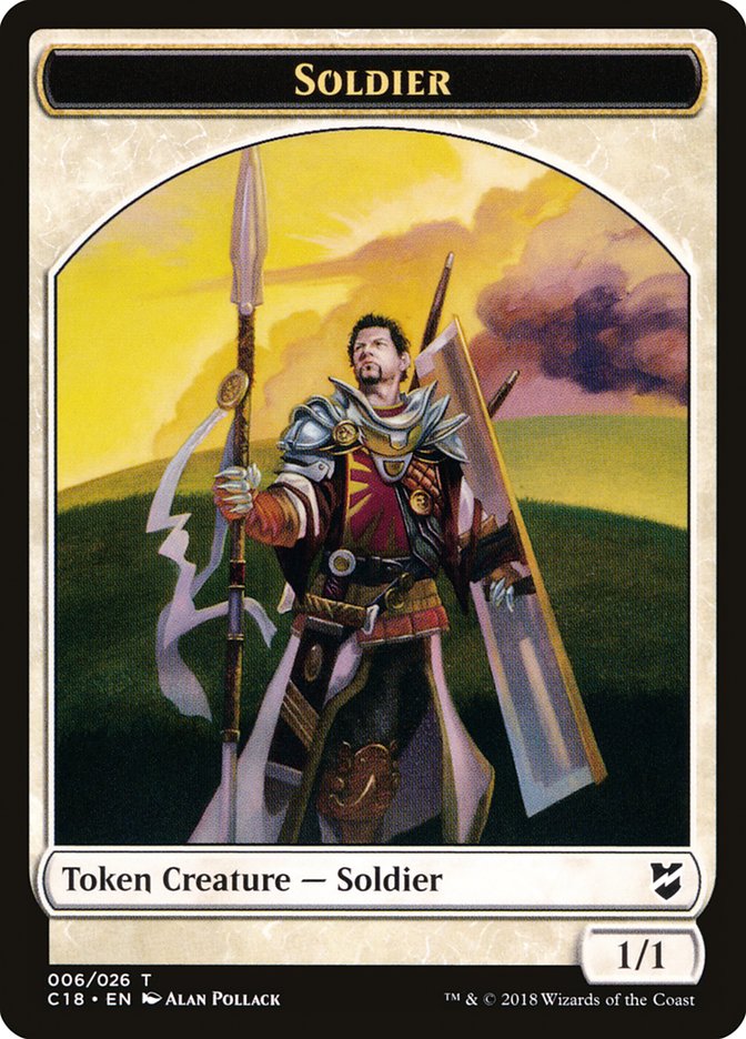Mask // Soldier Double-Sided Token [Commander 2018 Tokens] MTG Single Magic: The Gathering | Red Claw Gaming