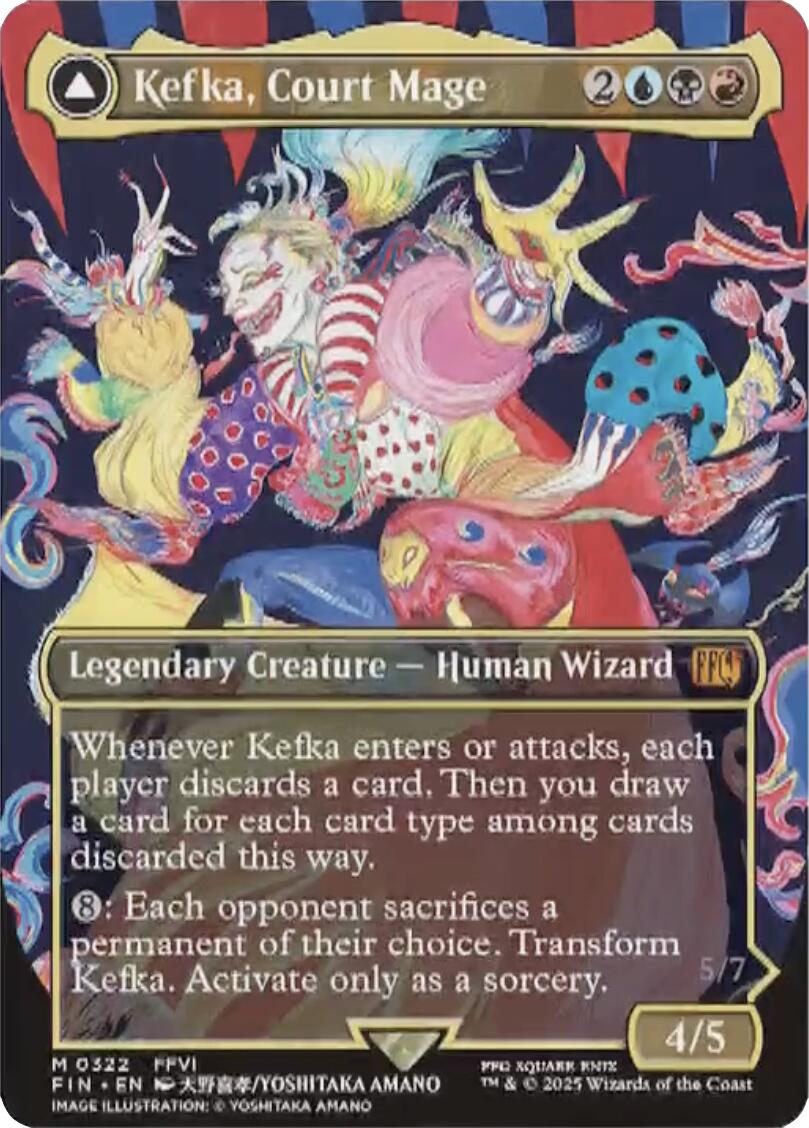 Kefka, Court Mage // Kefka, Ruler of Ruin (Borderless) (0322) [FINAL FANTASY] MTG Single Magic: The Gathering | Red Claw Gaming