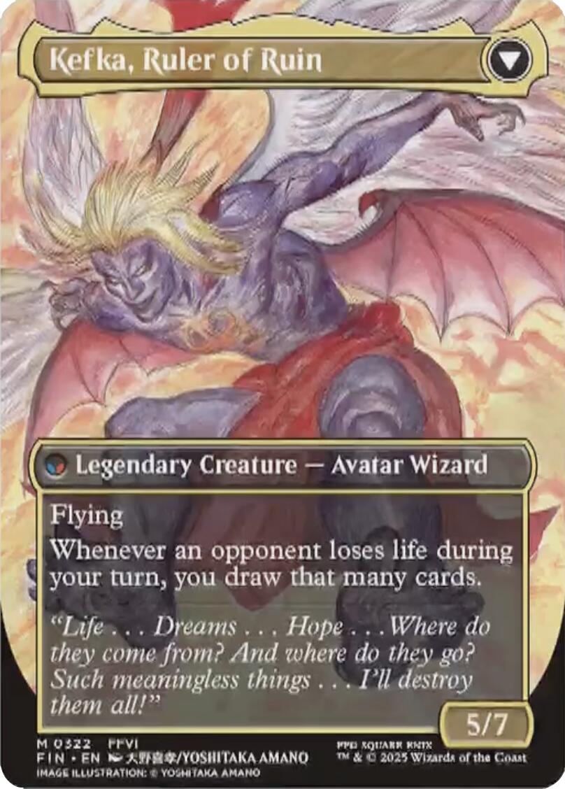 Kefka, Court Mage // Kefka, Ruler of Ruin (Borderless) (0322) [FINAL FANTASY] MTG Single Magic: The Gathering | Red Claw Gaming