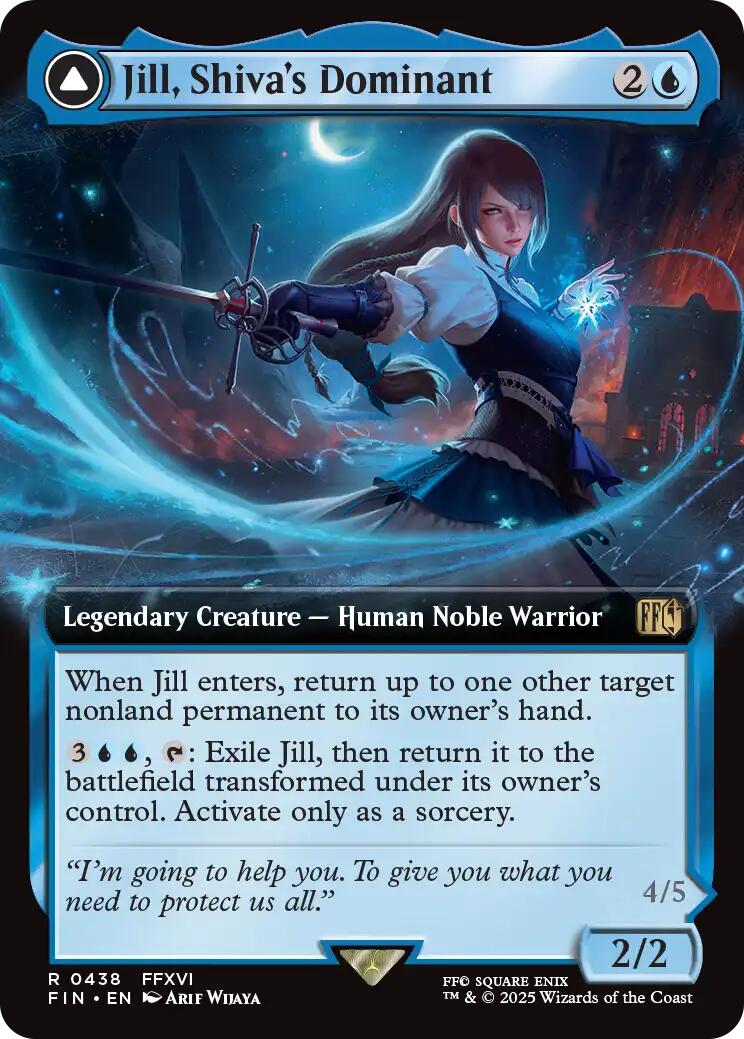 Jill, Shiva's Dominant // Shiva, Warden of Ice (Extended Art) [FINAL FANTASY] MTG Single Magic: The Gathering | Red Claw Gaming