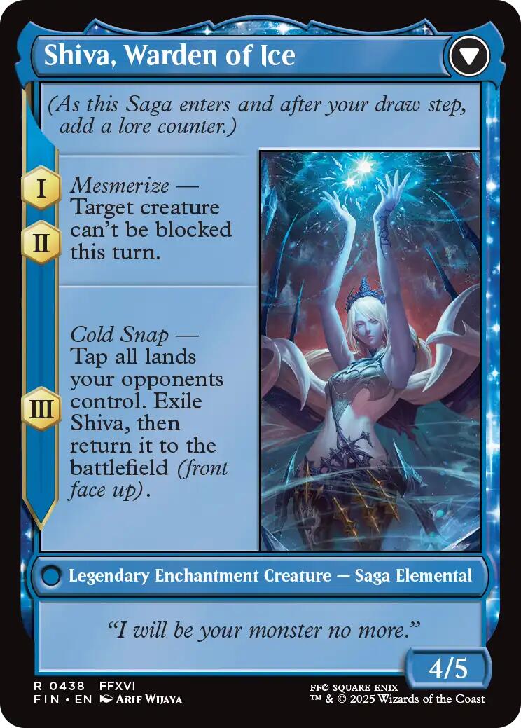 Jill, Shiva's Dominant // Shiva, Warden of Ice (Extended Art) [FINAL FANTASY] MTG Single Magic: The Gathering | Red Claw Gaming