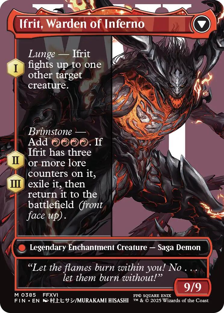 Clive, Ifrit's Dominant // Ifrit, Warden of Inferno (Borderless) (0385) [FINAL FANTASY] MTG Single Magic: The Gathering | Red Claw Gaming
