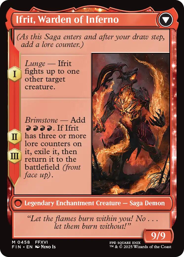 Clive, Ifrit's Dominant // Ifrit, Warden of Inferno (Extended Art) [FINAL FANTASY] MTG Single Magic: The Gathering | Red Claw Gaming