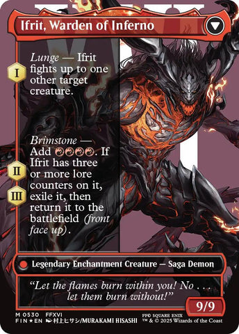 Clive, Ifrit's Dominant // Ifrit, Warden of Inferno (Borderless) (Surg – Red Claw Gaming