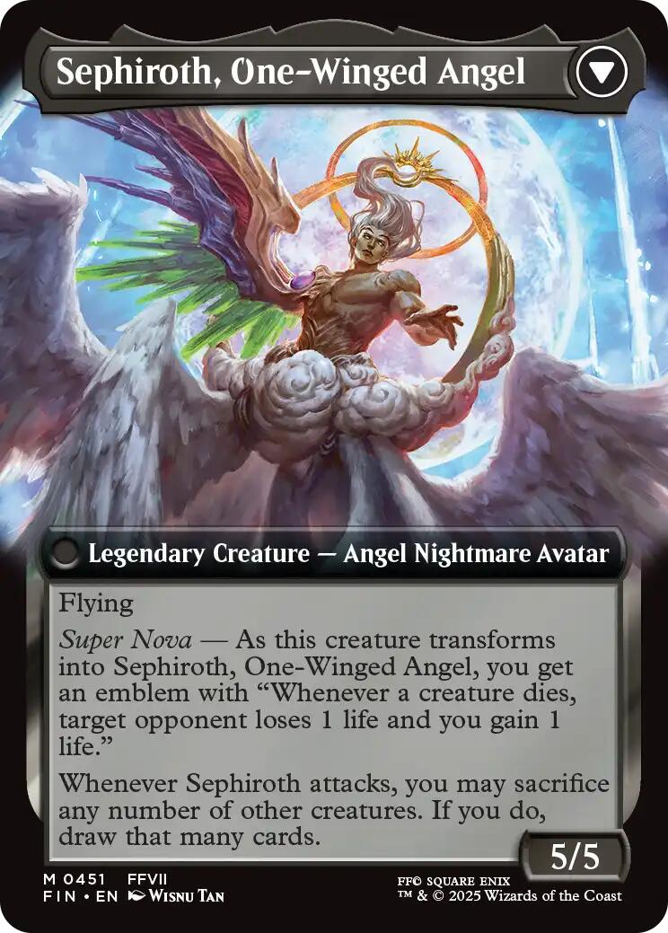 Sephiroth, Fabled SOLDIER // Sephiroth, One-Winged Angel (Extended Art) [FINAL FANTASY] MTG Single Magic: The Gathering | Red Claw Gaming