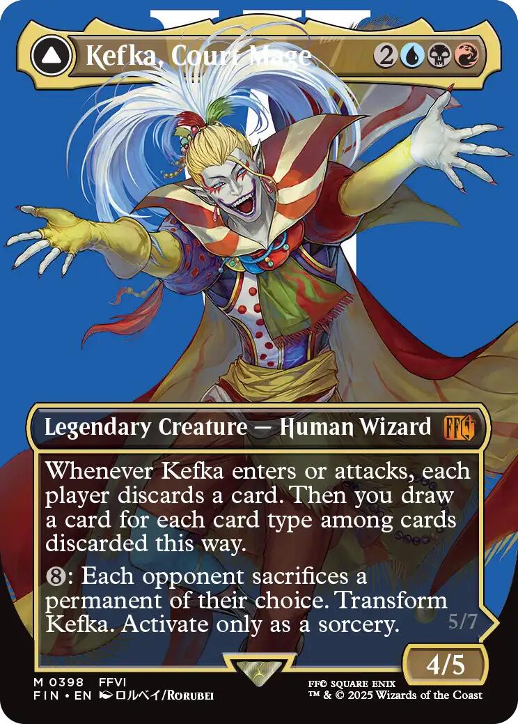 Kefka, Court Mage // Kefka, Ruler of Ruin (Borderless) (0398) [FINAL FANTASY] MTG Single Magic: The Gathering | Red Claw Gaming